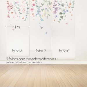 Papel de Parede Jardim Suspenso Aquarela