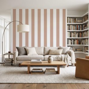 Sala com papel de parede Maxi LIstas Design Casa