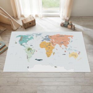 T25U0011 - Tapete Mapa Divertido de borracha