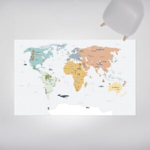 T25U0011 - Tapete Mapa Divertido de borracha